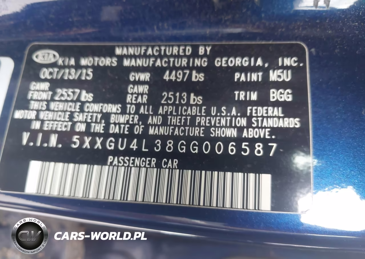 2016 Kia Optima Ex VIN:5XXGU4L38GG006587 - 9