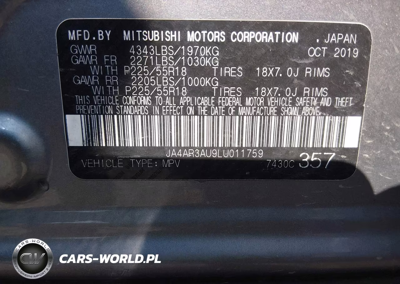 2020 Mitsubishi Outlander Sport 2.0 Es Awc VIN:JA4AR3AU9LU011759 - 9