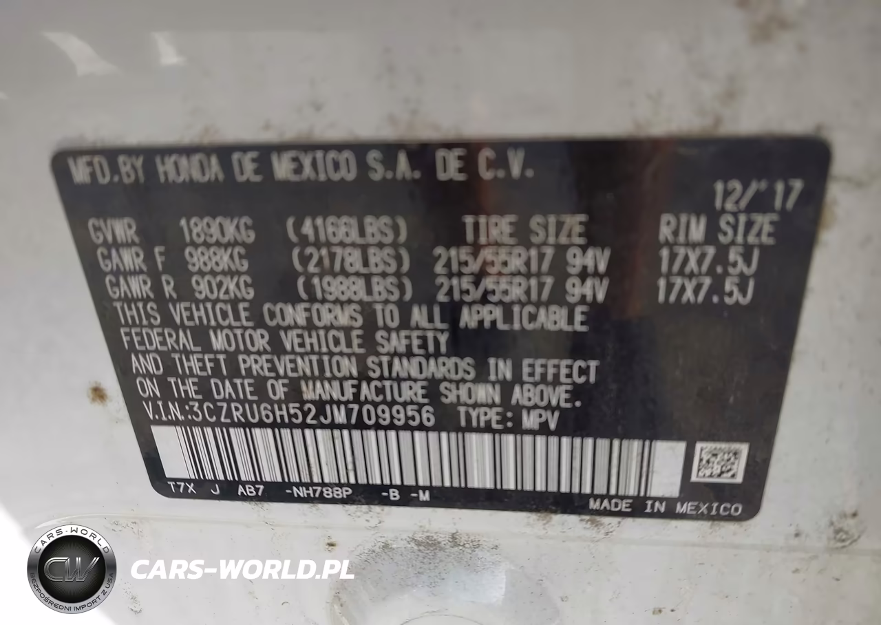 2018 Honda Hr-V Ex VIN:3CZRU6H52JM709956 - 9