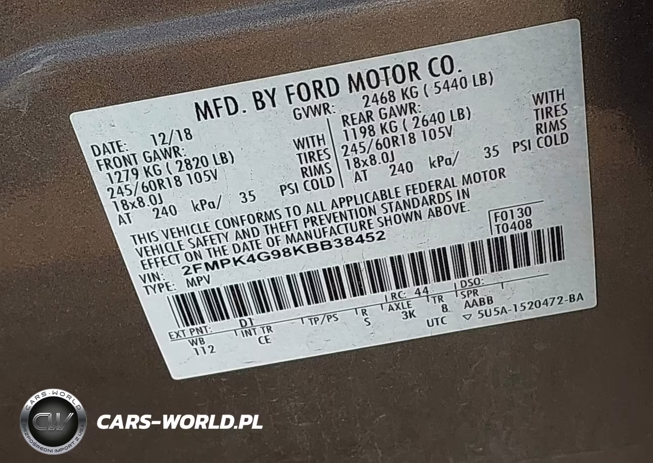 2019 Ford Edge Se VIN:2FMPK4G98KBB38452 - 9