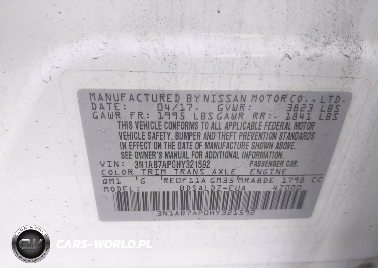 2017 Nissan Sentra Sv VIN:3N1AB7AP0HY321592 - 9