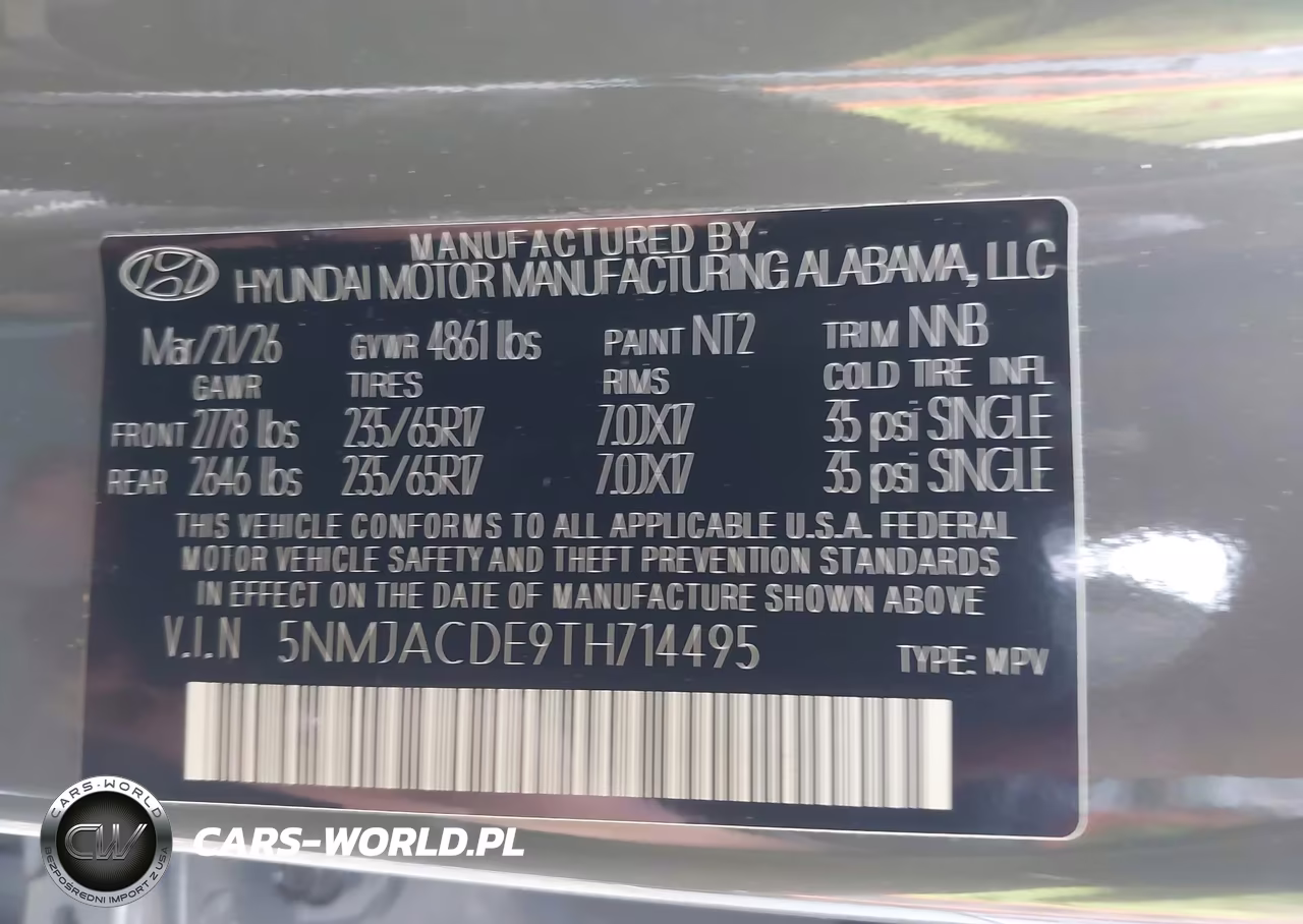 2026 Hyundai Tucson Se VIN:5NMJACDE9TH714495 - 9