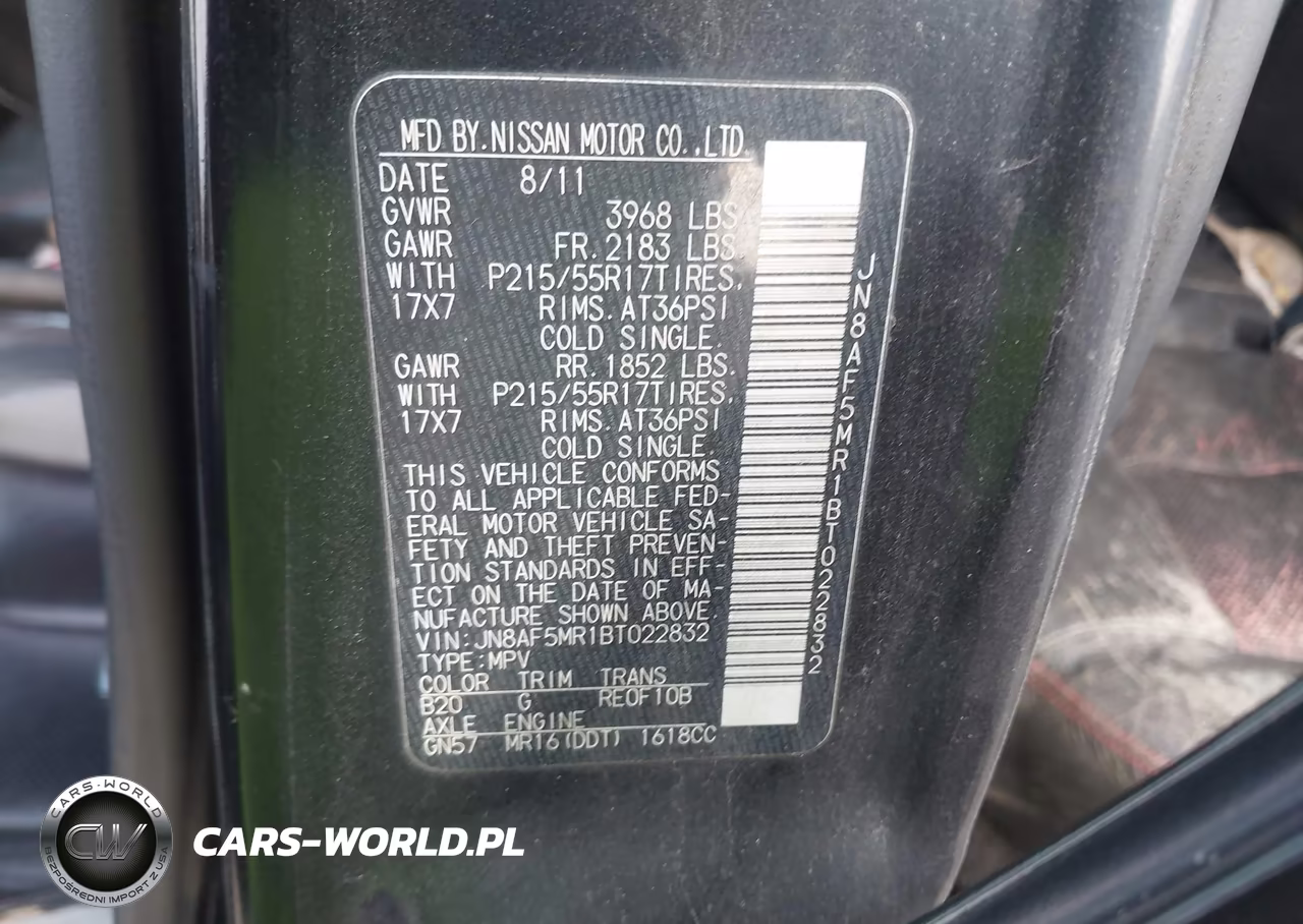 2011 Nissan Juke Sl VIN:JN8AF5MR1BT022832 - 9