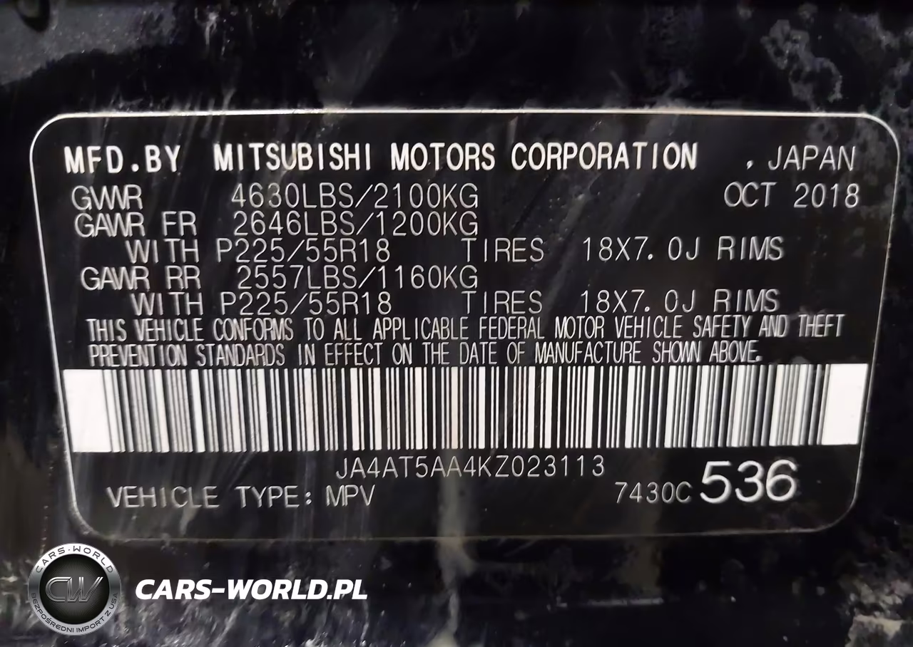 2019 Mitsubishi Eclipse Cross Se VIN:JA4AT5AA4KZ023113 - 9