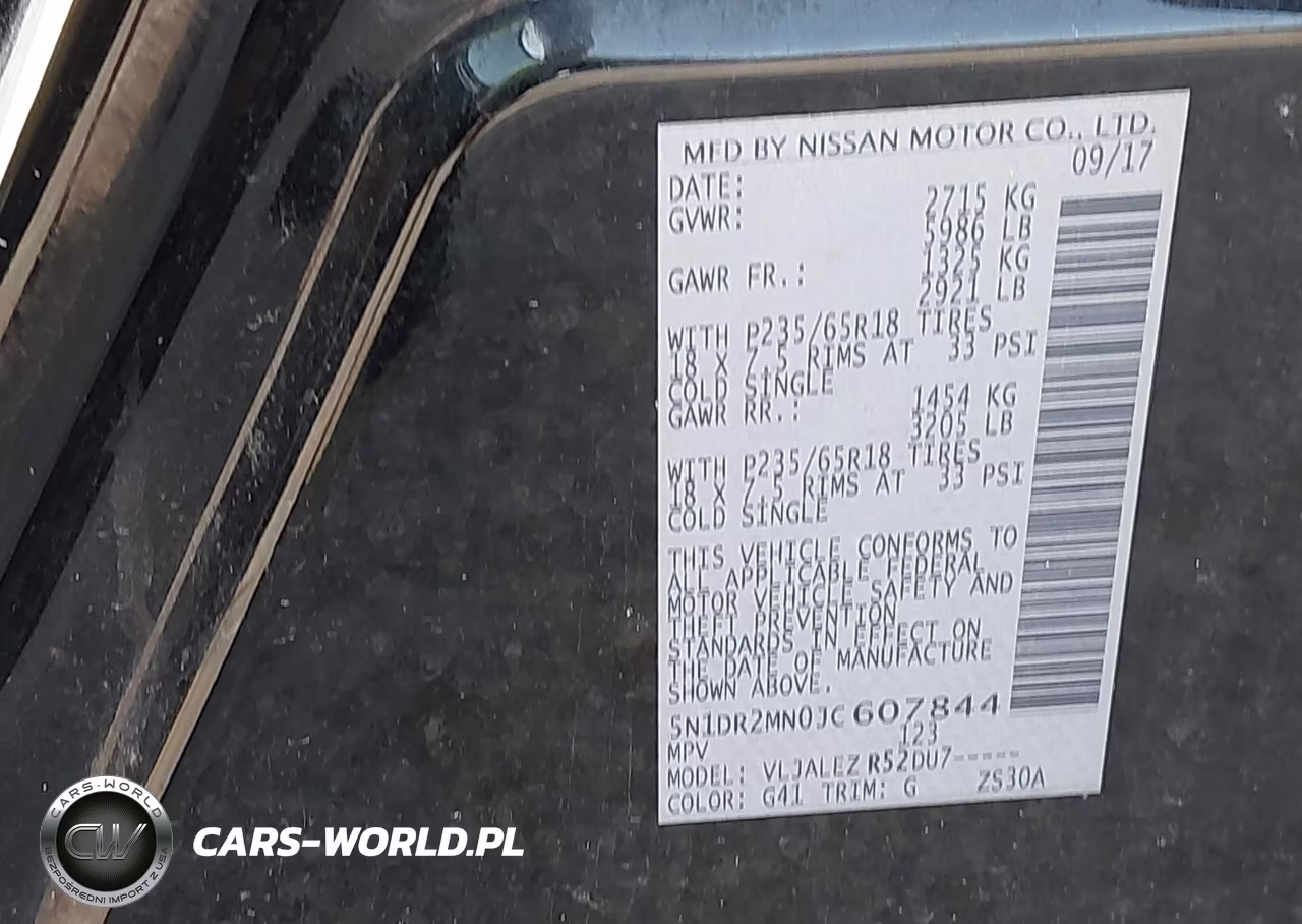 2018 Nissan Pathfinder Sv VIN:5N1DR2MN0JC607844 - 9