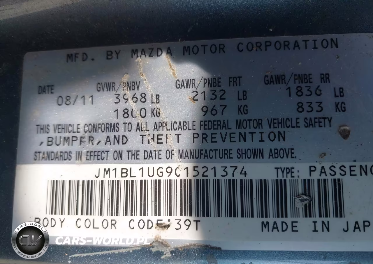 2012 Mazda Mazda3 I Sport VIN:JM1BL1UG9C1521374 - 9