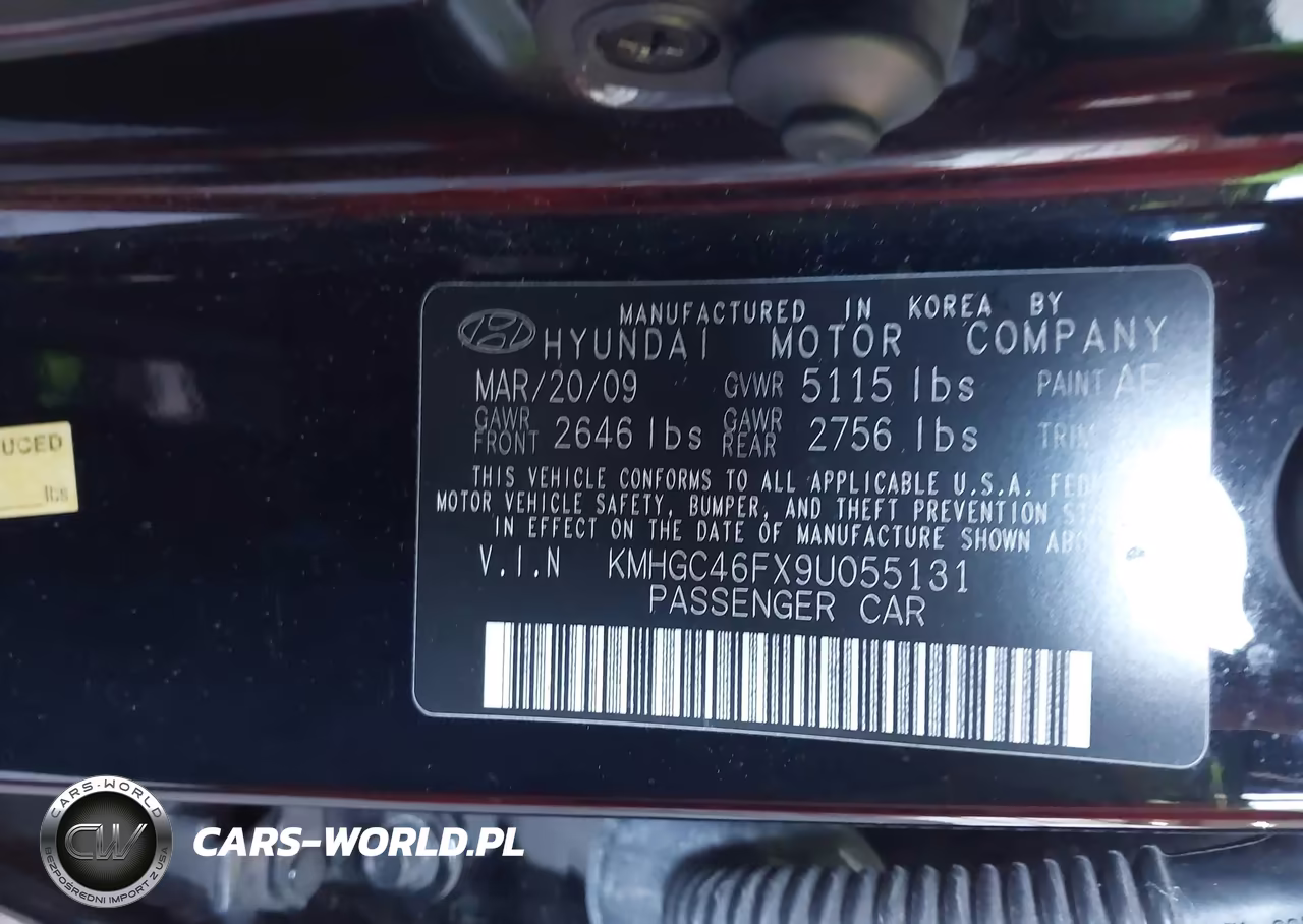 2009 Hyundai Genesis 4.6 VIN:KMHGC46FX9U055131 - 9