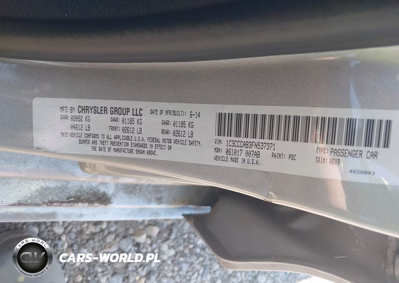 2015 Chrysler 200 Limited VIN:1C3CCCAB3FN537371 - 9