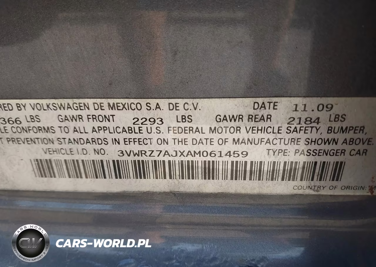 2010 Volkswagen Jetta Se VIN:3VWRZ7AJXAM061459 - 9