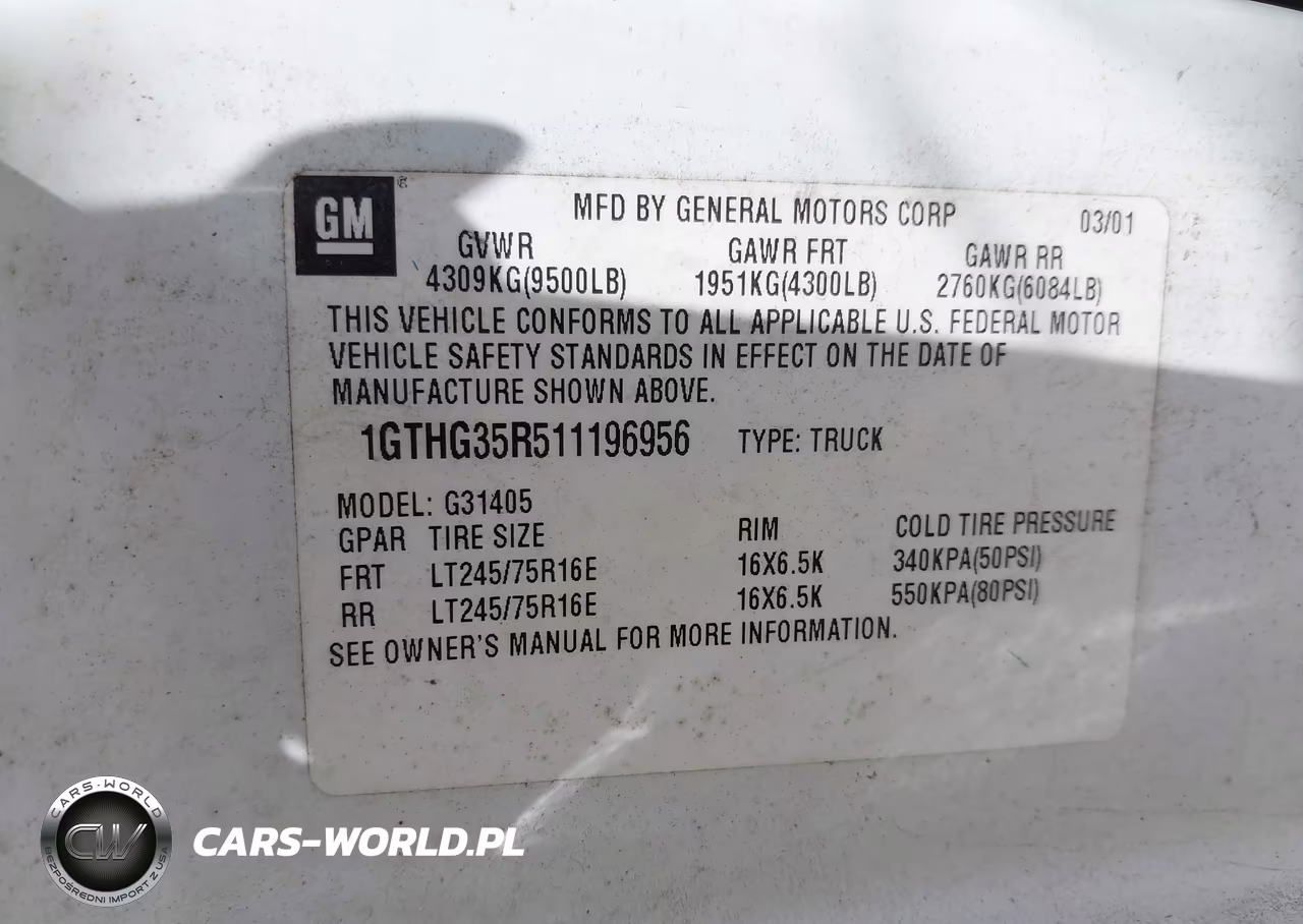 2000 Chevrolet Express VIN:1GCFG25W0Y1196364 - 9