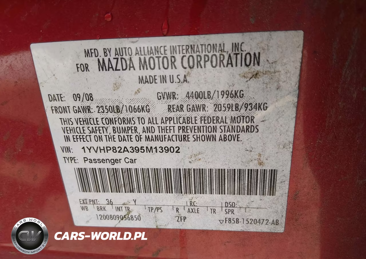 2009 Mazda Mazda6 I Touring VIN:1YVHP82A395M13902 - 9