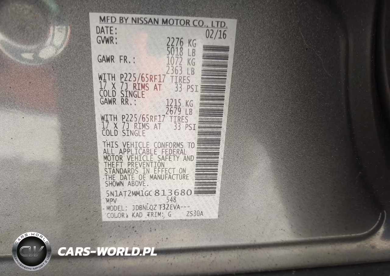 2016 Nissan Rogue Sv VIN:5N1AT2MM1GC813680 - 9
