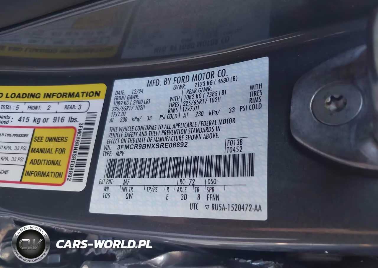 2025 Ford Bronco Sport Big Bend VIN:3FMCR9BNXSRE08892 - 9