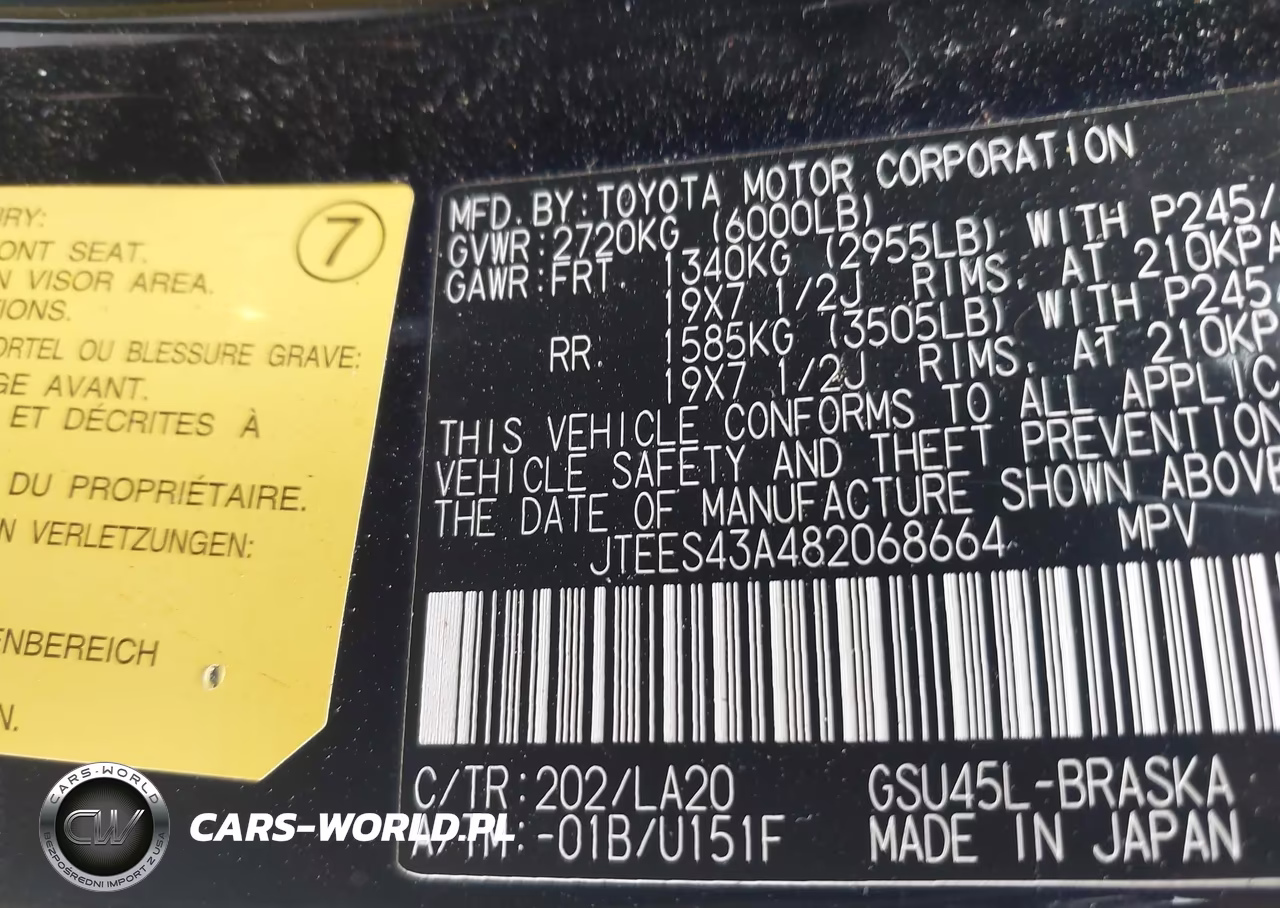 2008 Toyota Highlander Sport VIN:JTEES43A482068664 - 9
