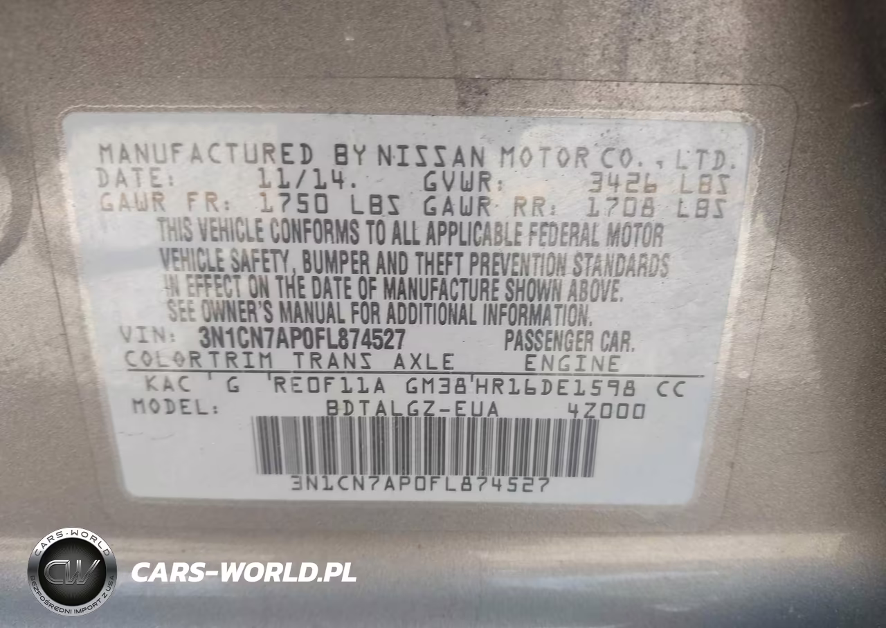2015 Nissan Versa 1.6 Sl VIN:3N1CN7AP0FL874527 - 9