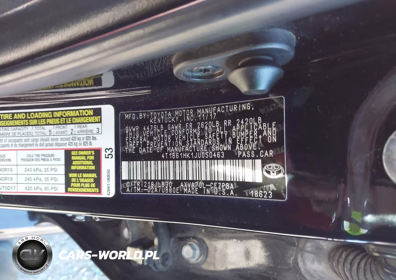 2018 Toyota Camry Xse VIN:4T1B61HK1JU050463 - 9