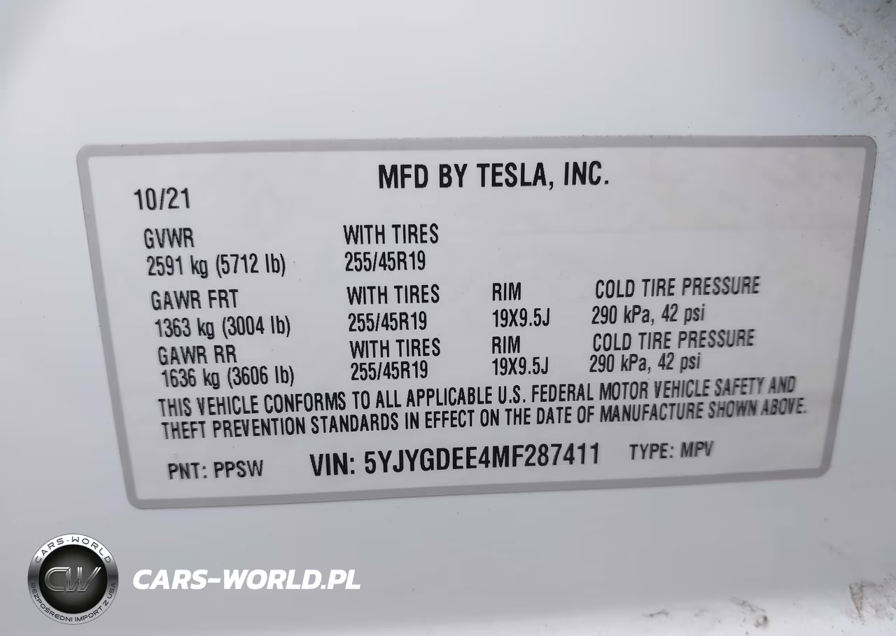 2021 Tesla Model Y Long Range Dual Motor All-Wheel Drive VIN:5YJYGDEE4MF287411 - 9