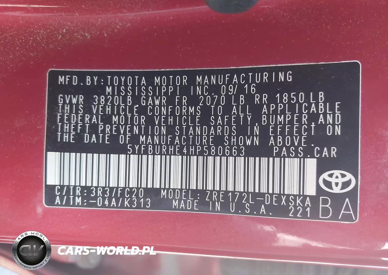 2017 Toyota Corolla Se VIN:5YFBURHE4HP580663 - 9