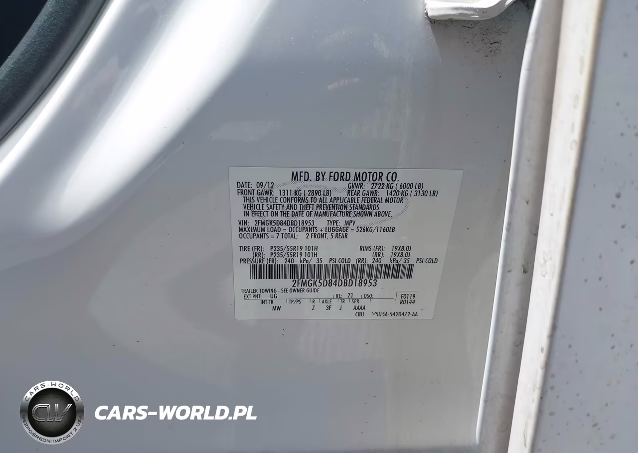 2013 Ford Flex Limited VIN:2FMGK5D84DBD18953 - 9