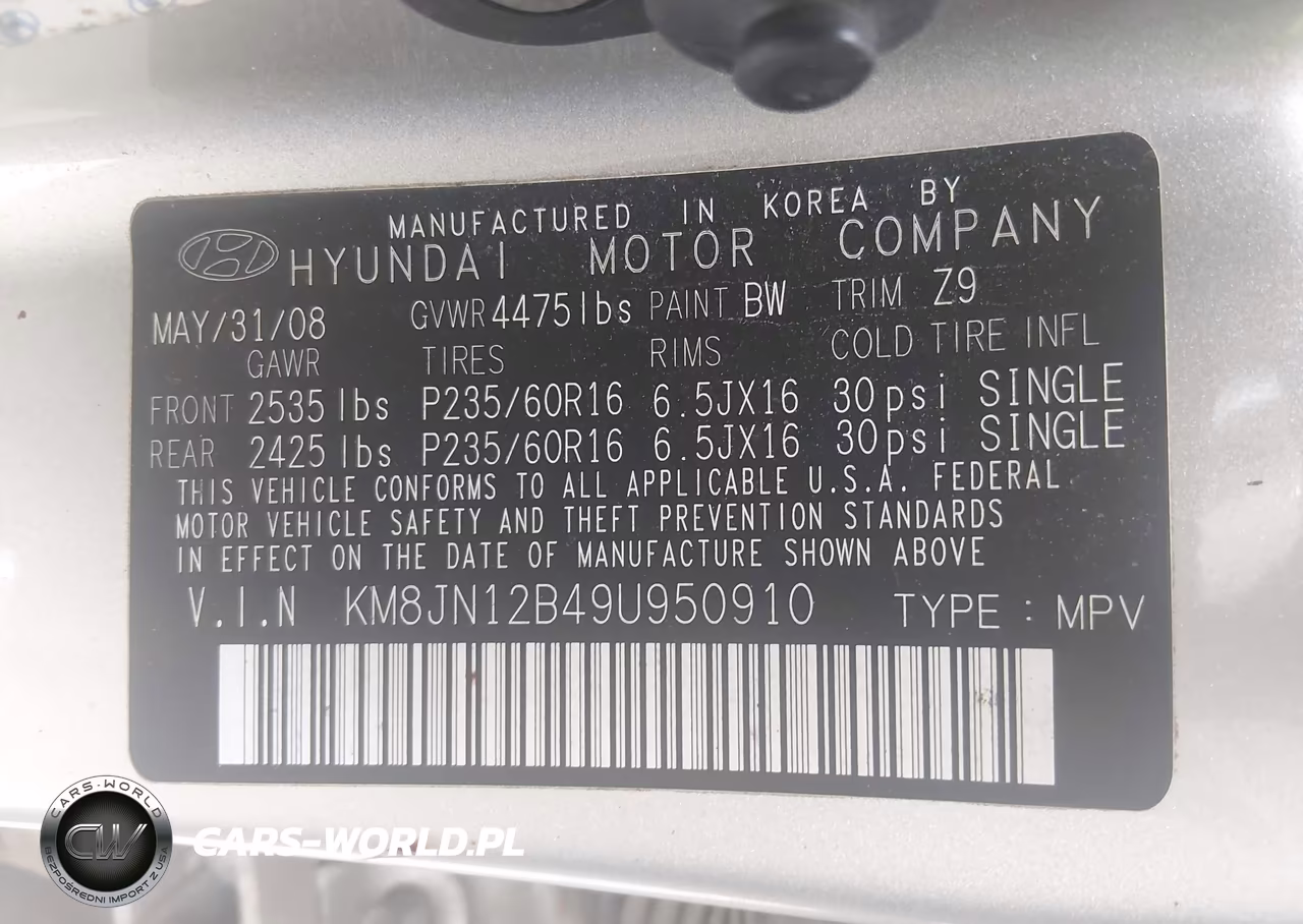2009 Hyundai Tucson Limited VIN:KM8JN12B49U950910 - 9