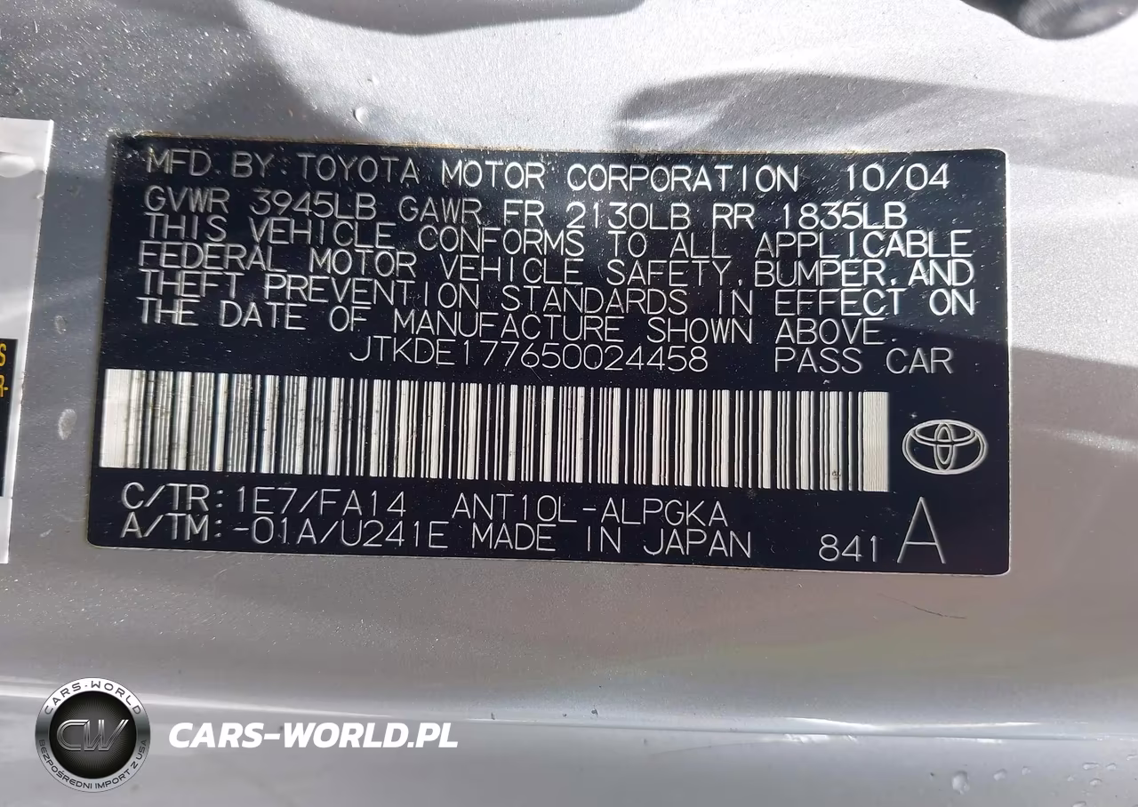 2005 Scion Tc VIN:JTKDE177650024458 - 9