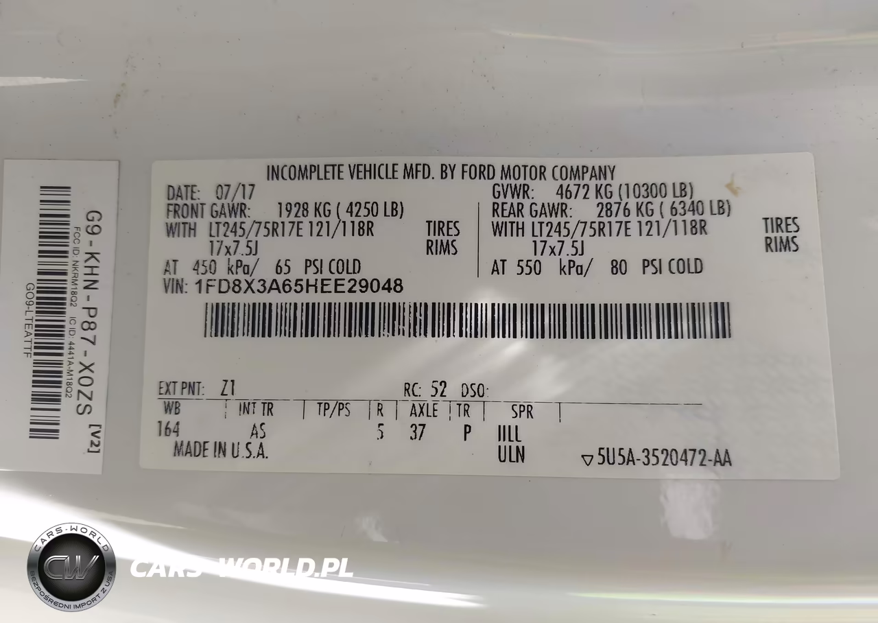 2017 Ford F-350 Xl VIN:1FD8X3A65HEE29048 - 9