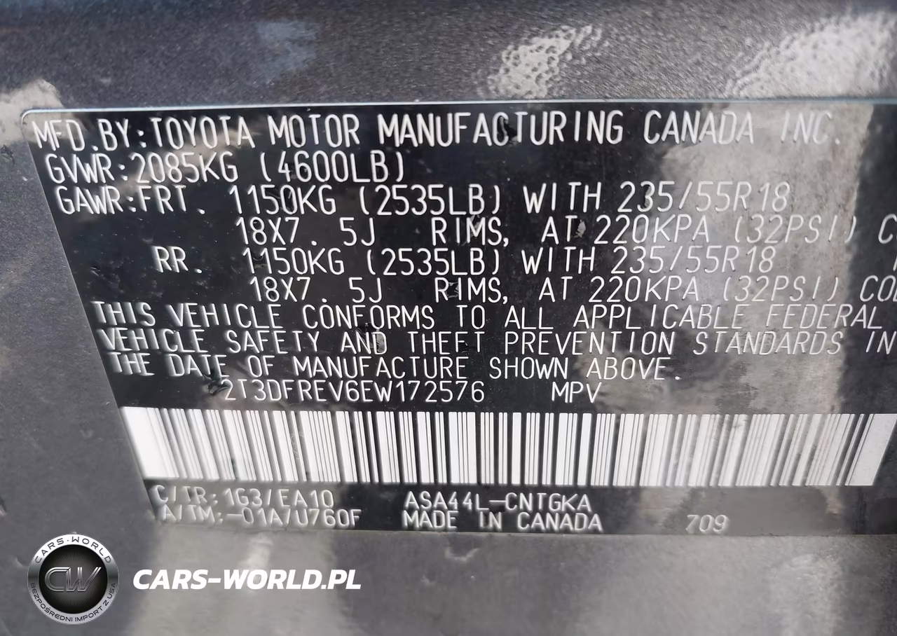 2014 Toyota Rav4 Limited VIN:2T3DFREV6EW172576 - 9