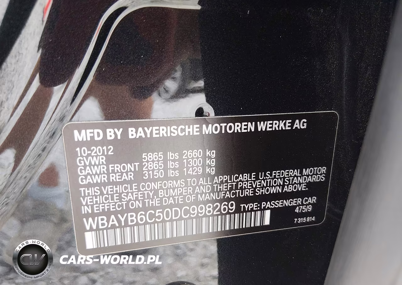 2013 BMW 750I xDrive VIN:WBAYB6C50DC998269 - 9