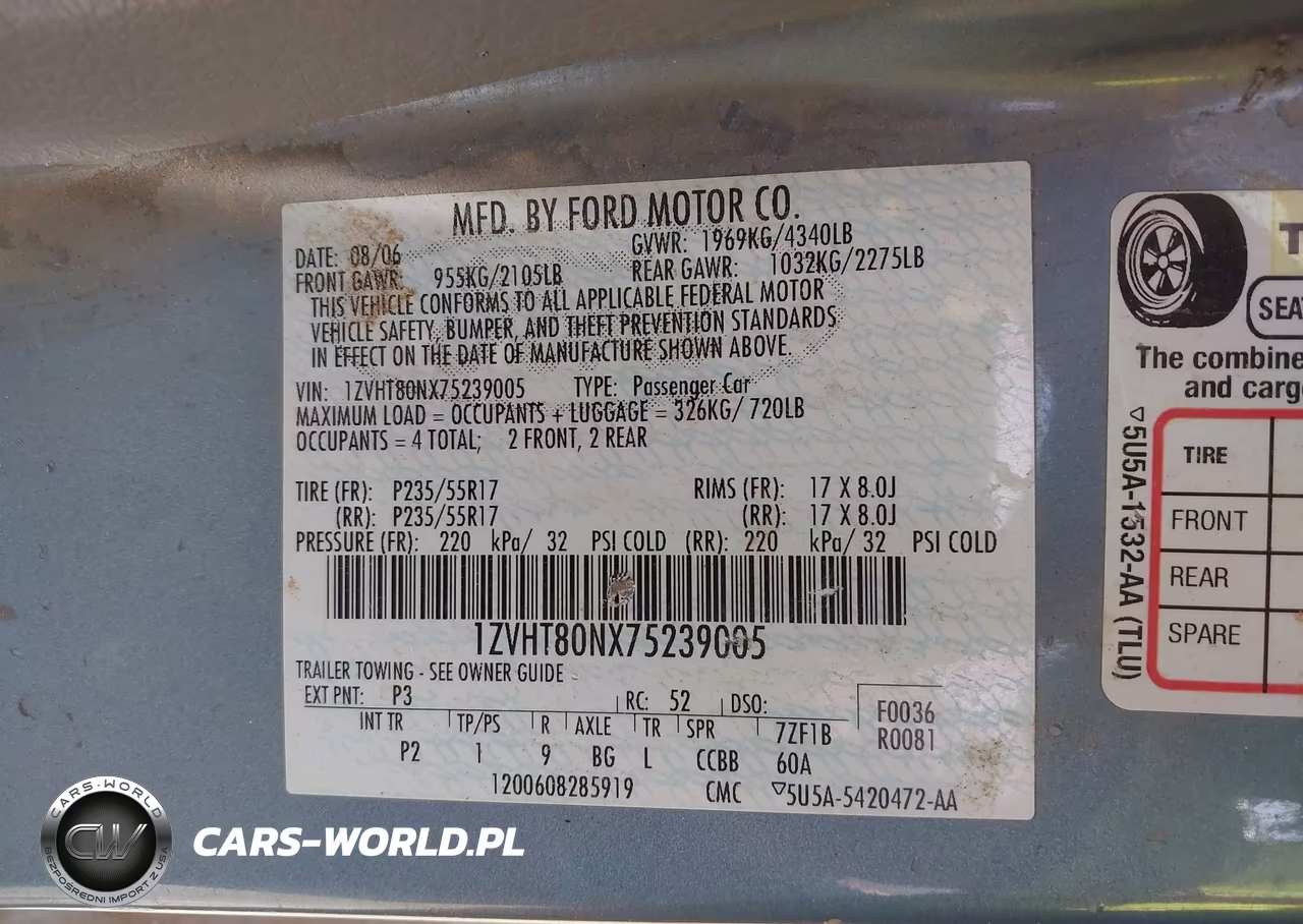 2007 Ford Mustang V6 Deluxe-V6 Premium VIN:1ZVHT80NX75239005 - 9