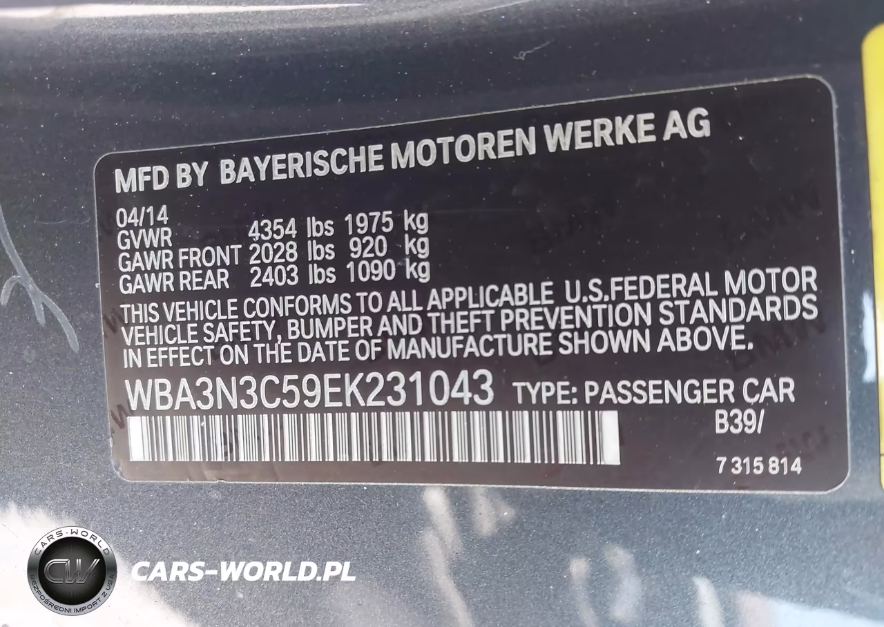2014 BMW 428I VIN:WBA3N3C59EK231043 - 9