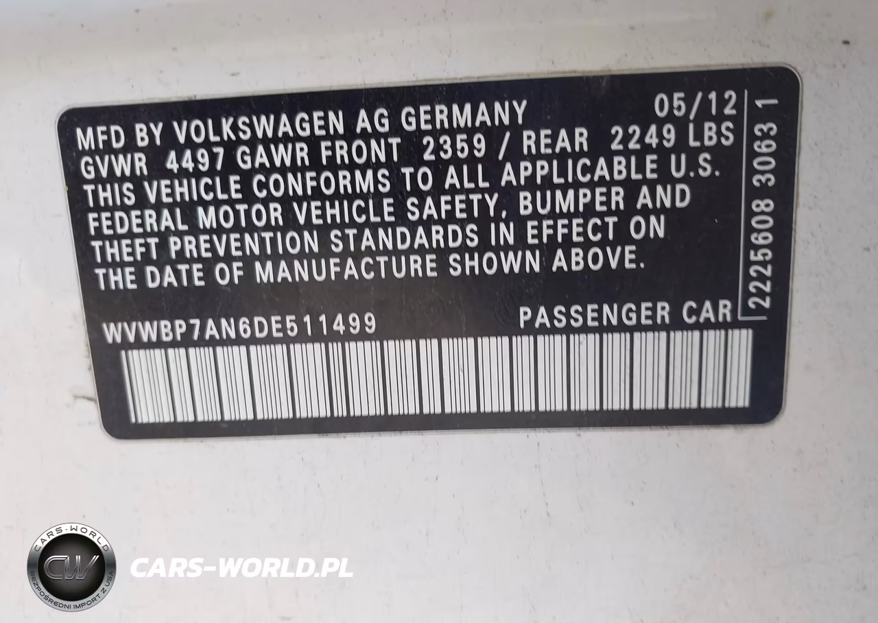 2013 Volkswagen Cc 2.0T Sport Plus VIN:WVWBP7AN6DE511499 - 9
