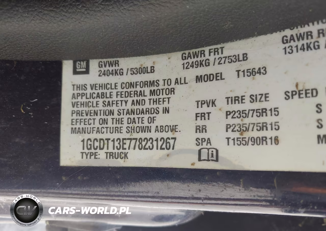 2007 Chevrolet Colorado Lt VIN:1GCDT13E778231267 - 9