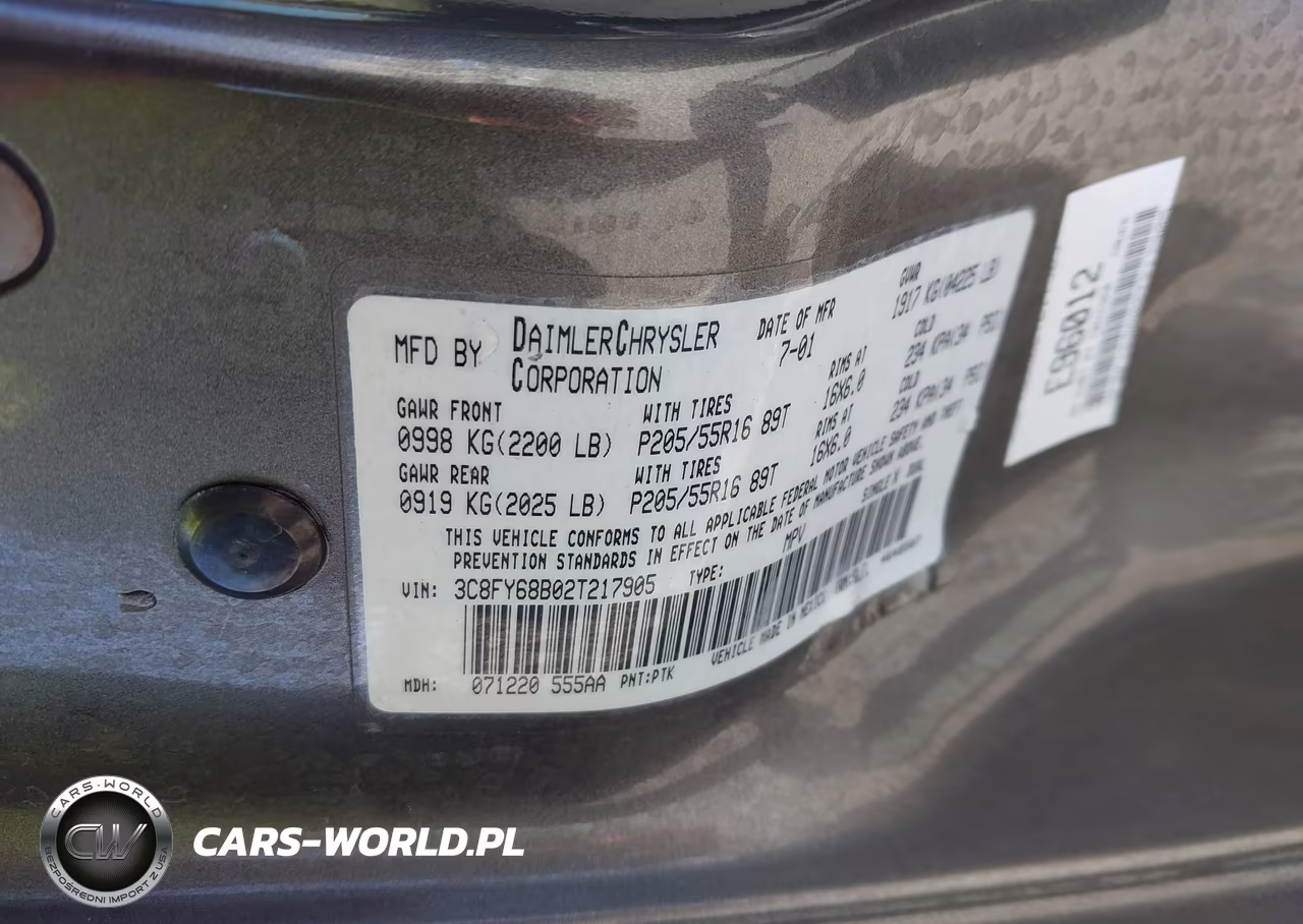 2002 Chrysler Pt Cruiser Limited VIN:3C8FY68B02T217905 - 9