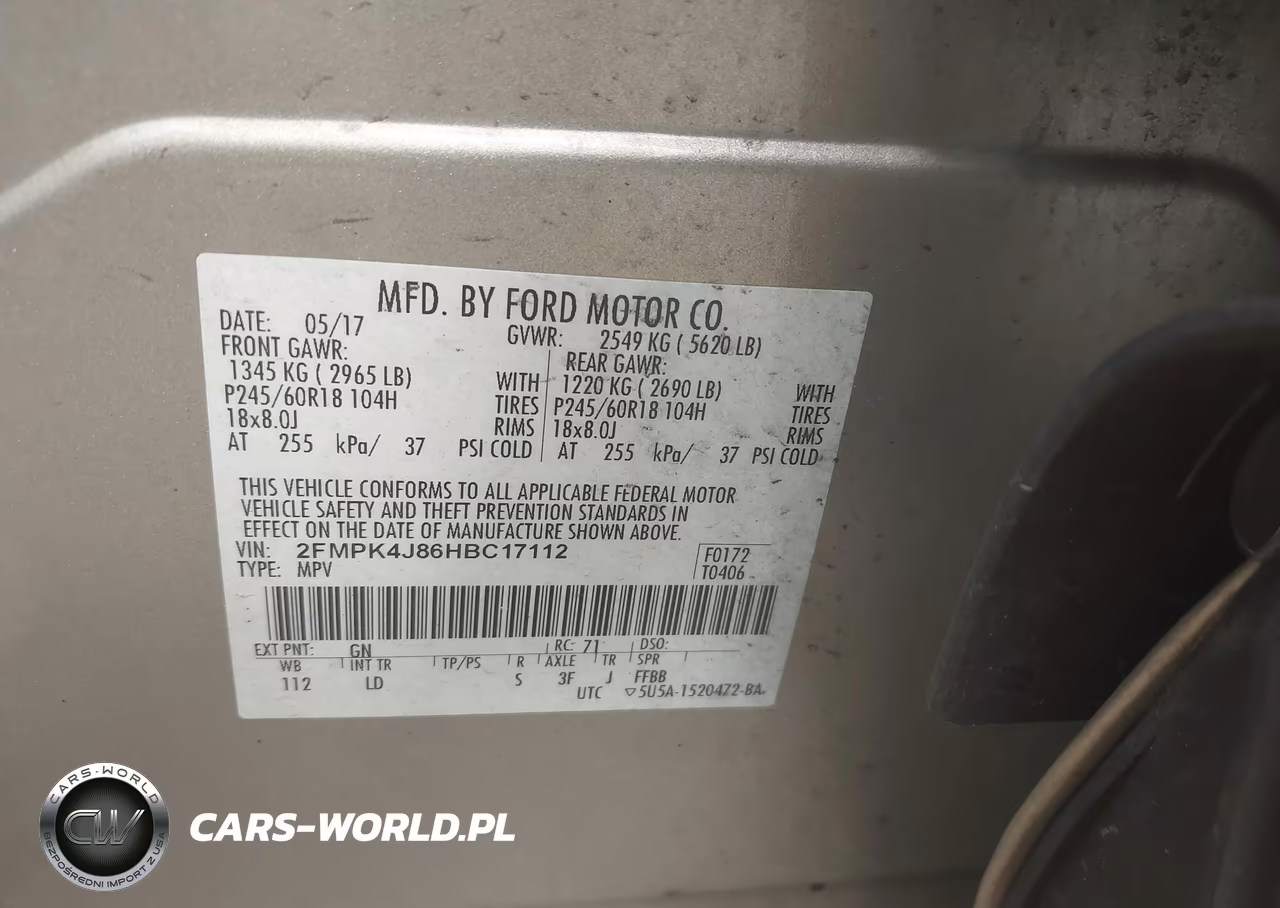 2017 Ford Edge Sel VIN:2FMPK4J86HBC17112 - 9
