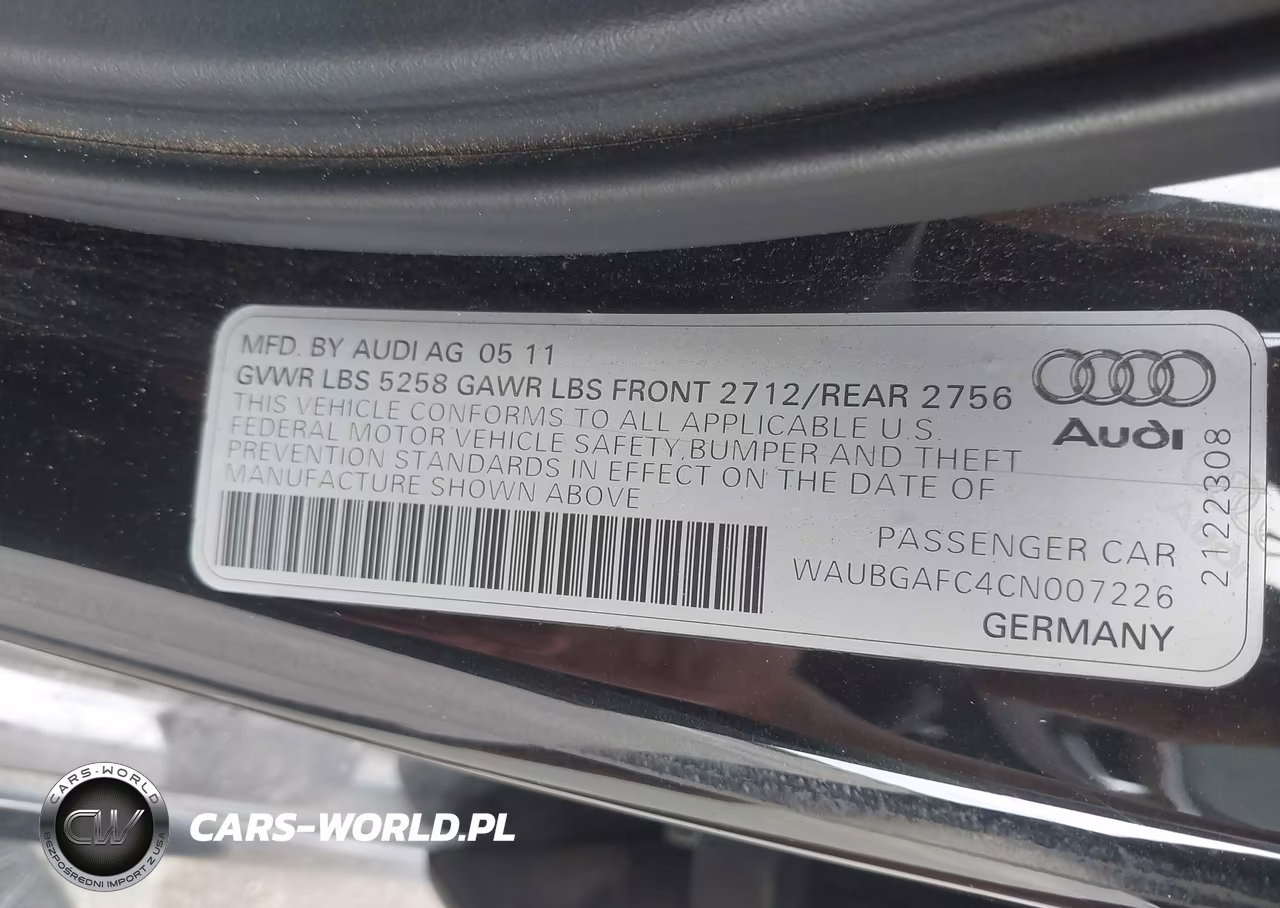 2012 Audi A6 3.0 Premium VIN:WAUBGAFC4CN007226 - 9