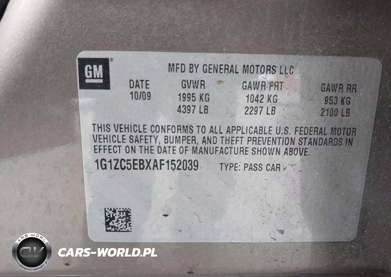 2010 Chevrolet Malibu Lt VIN:1G1ZC5EBXAF152039 - 9