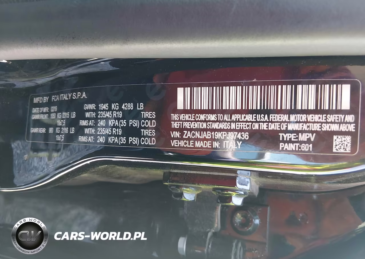 2019 Jeep Renegade Limited Fwd VIN:ZACNJAB19KPJ97436 - 9