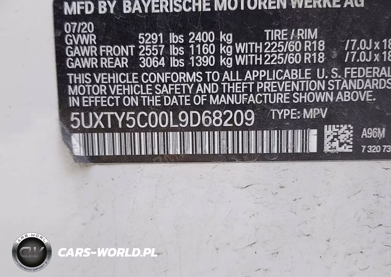 2020 BMW X3 xDrive30I VIN:5UXTY5C00L9D68209 - 9