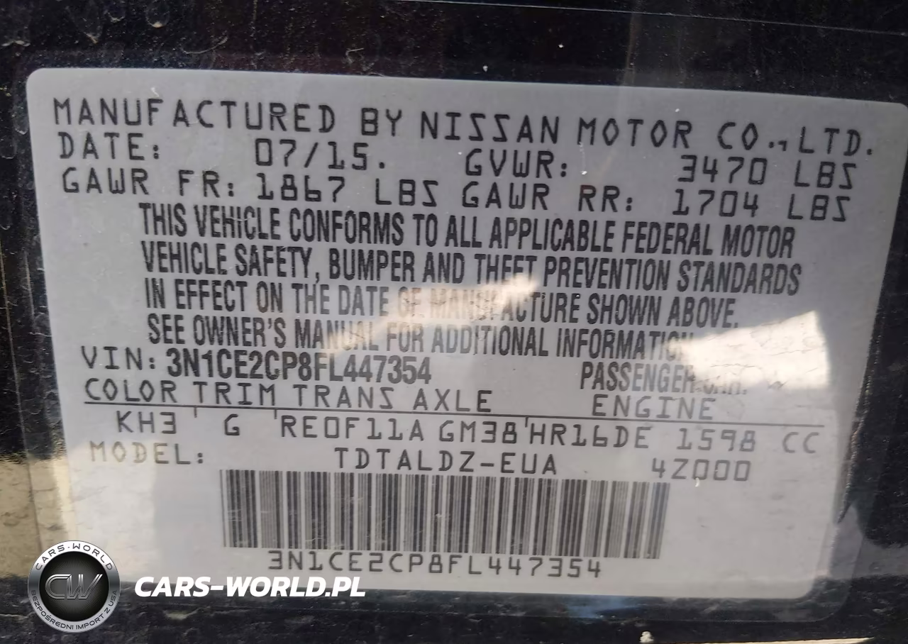 2015 Nissan Versa Note Sv VIN:3N1CE2CP8FL447354 - 9