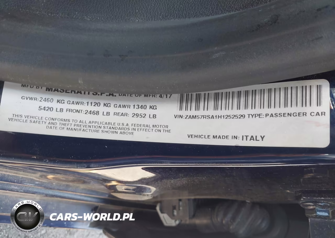 2017 Maserati Ghibli S VIN:ZAM57RSA1H1252529 - 9