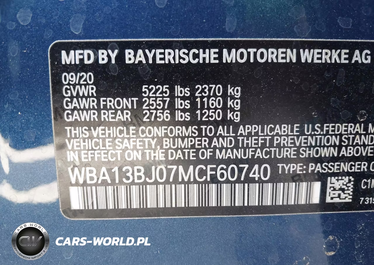 2021 BMW 530I xDrive VIN:WBA13BJ07MCF60740 - 9