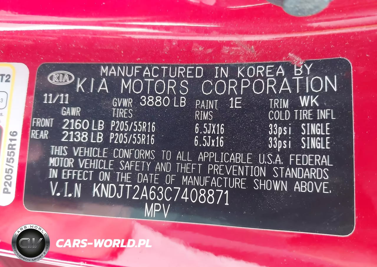 2012 Kia Soul + VIN:KNDJT2A63C7408871 - 9
