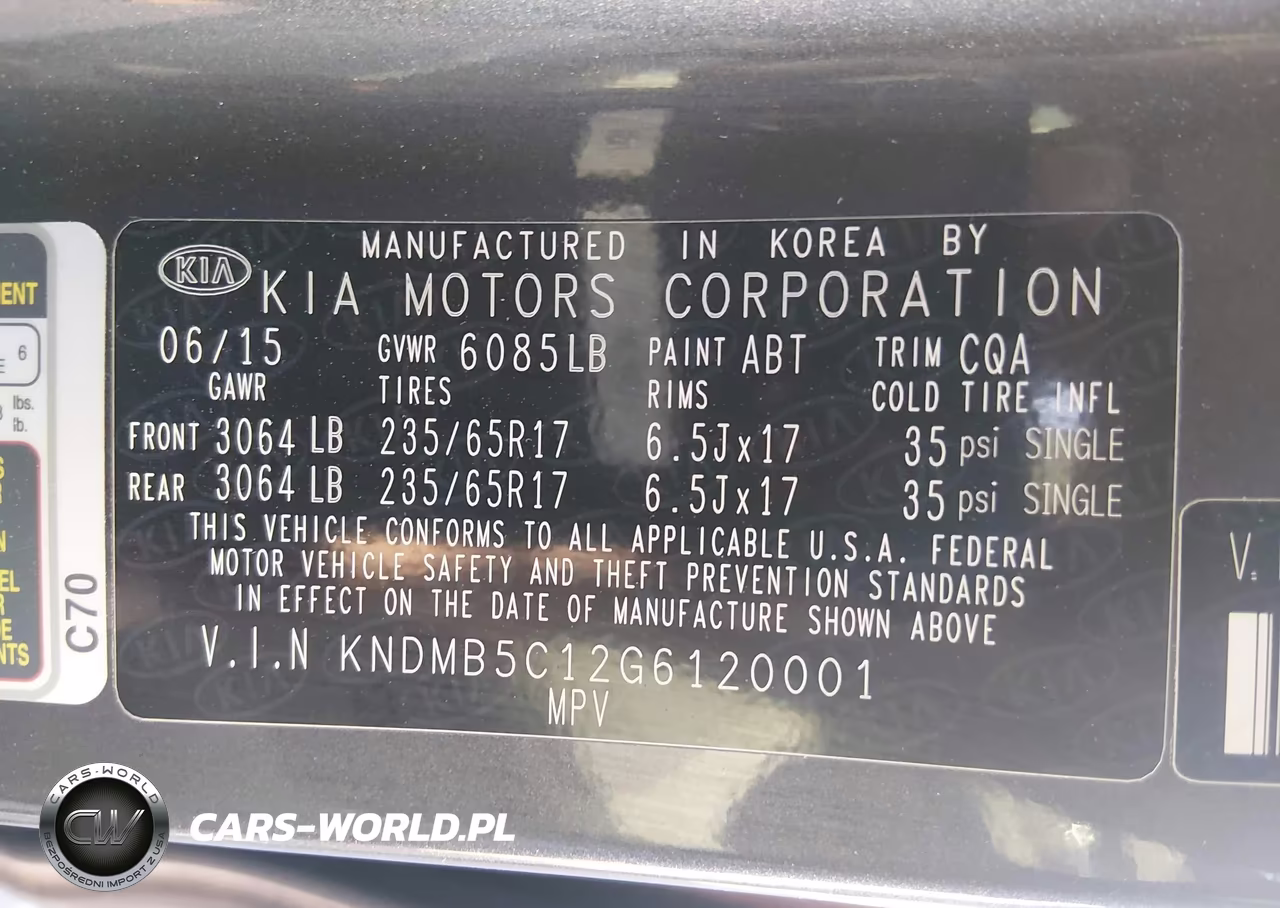 2016 Kia Sedona Lx VIN:KNDMB5C12G6120001 - 9