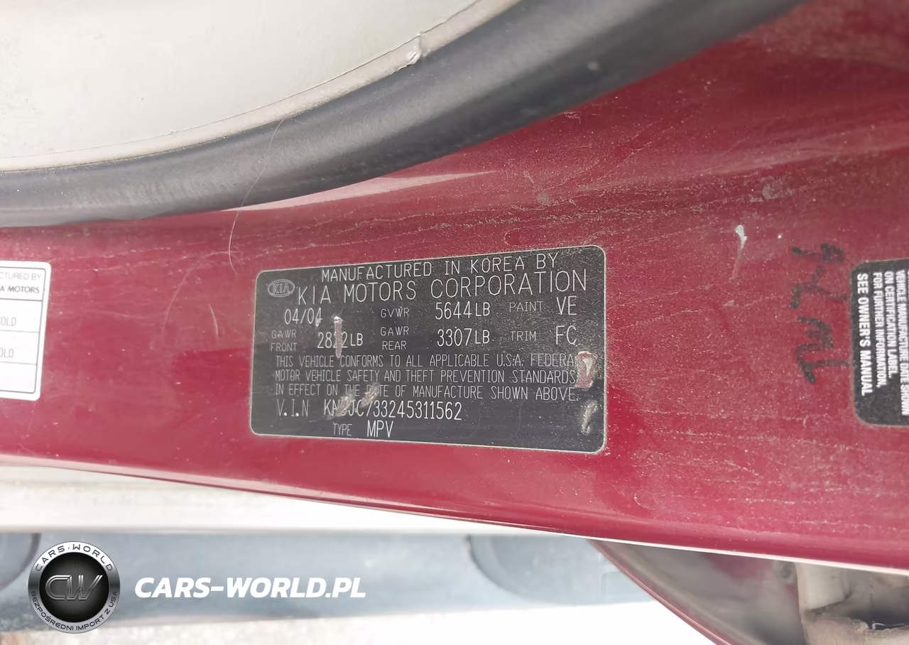2004 Kia Sorento Ex-Lx VIN:KNDJC733245311562 - 9