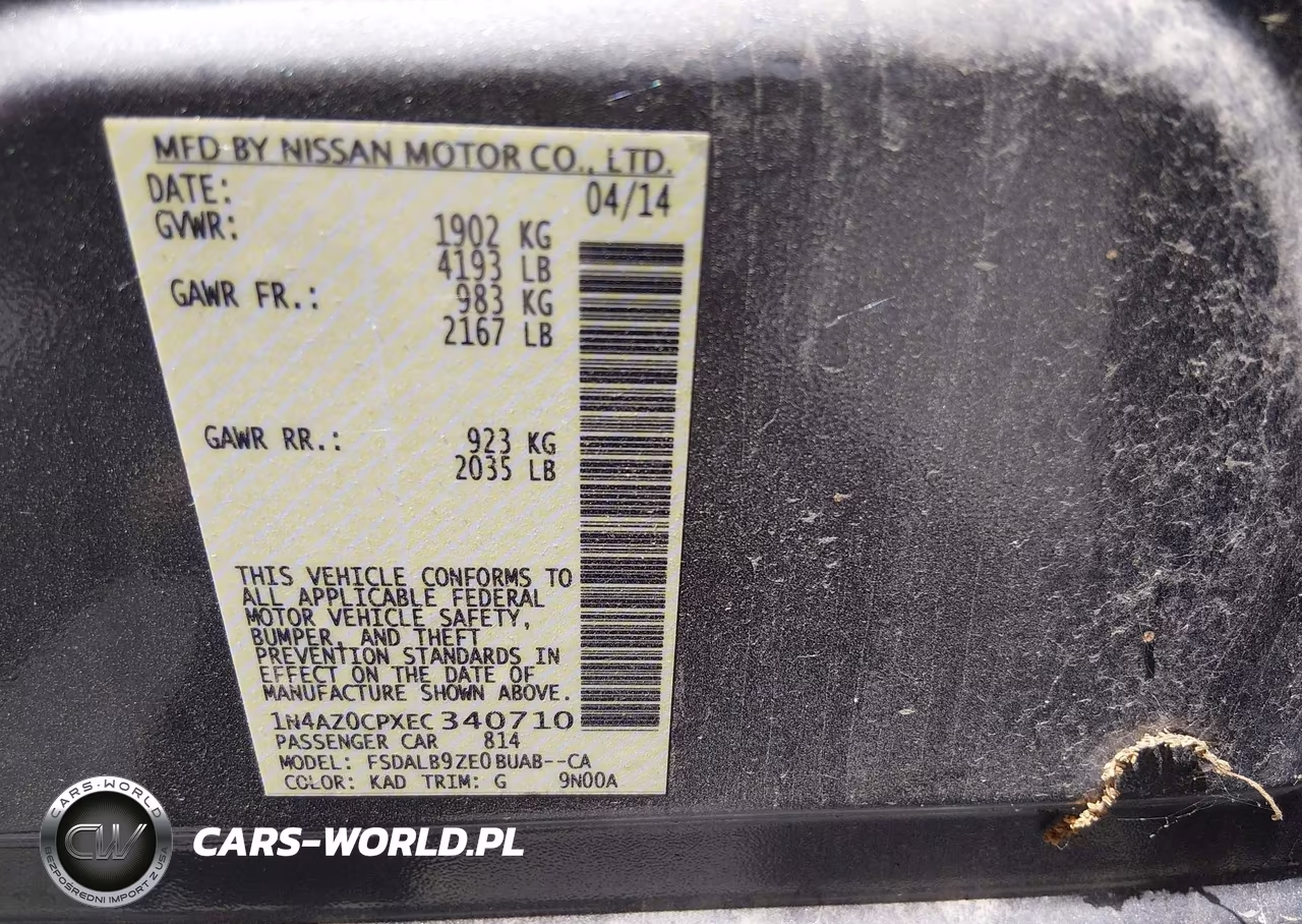 2014 Nissan Leaf S VIN:1N4AZ0CPXEC340710 - 9