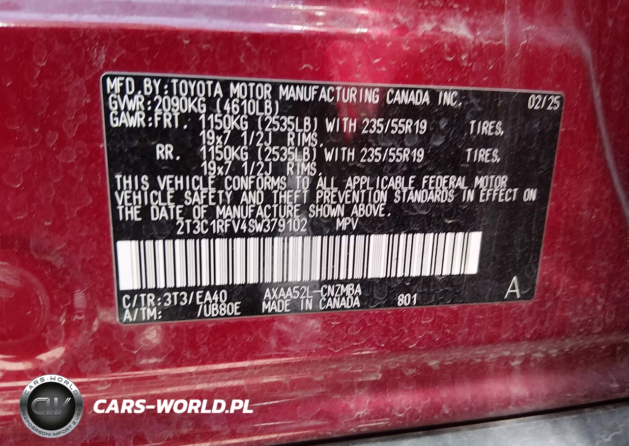 2025 Toyota Rav4 Xle Premium VIN:2T3C1RFV4SW379102 - 9