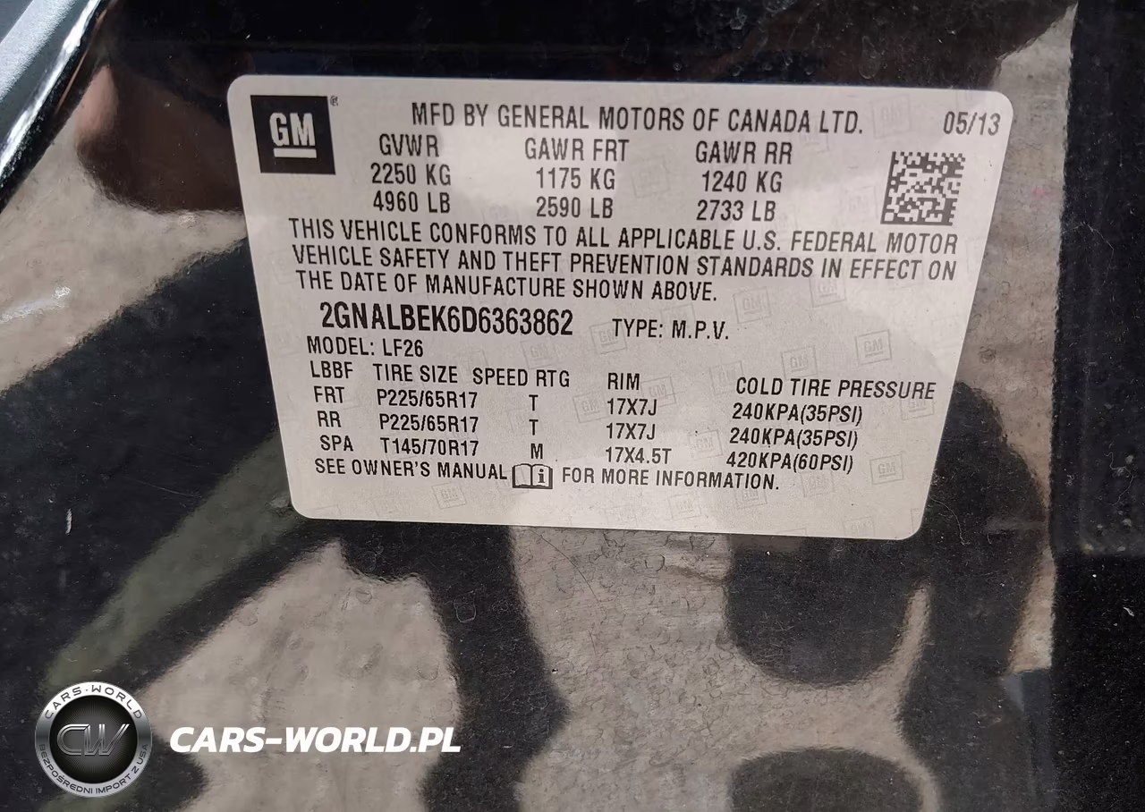 2013 Chevrolet Equinox Ls VIN:2GNALBEK6D6363862 - 9