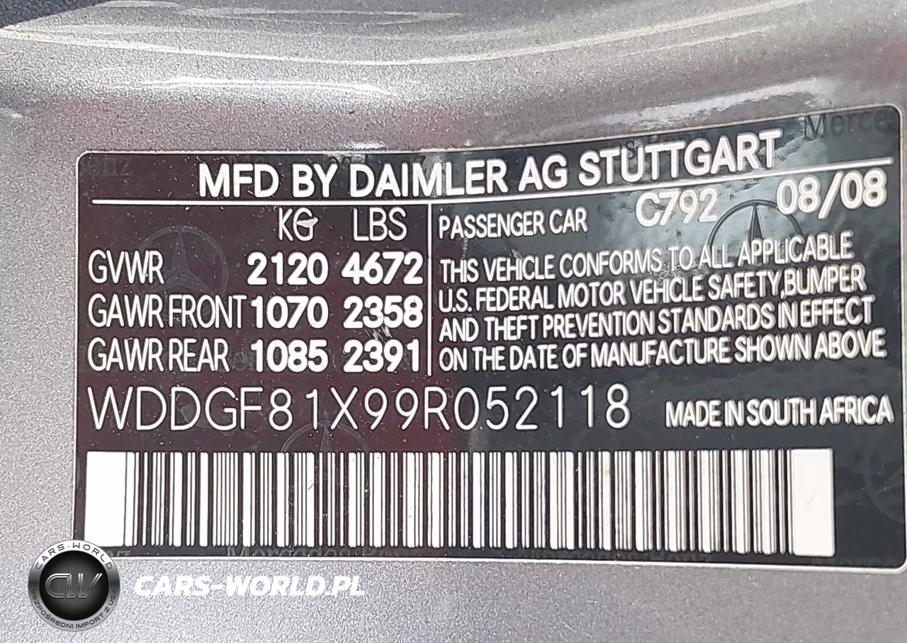 2009 Mercedes-Benz C 300 Sport 4Matic VIN:WDDGF81X99R052118 - 9