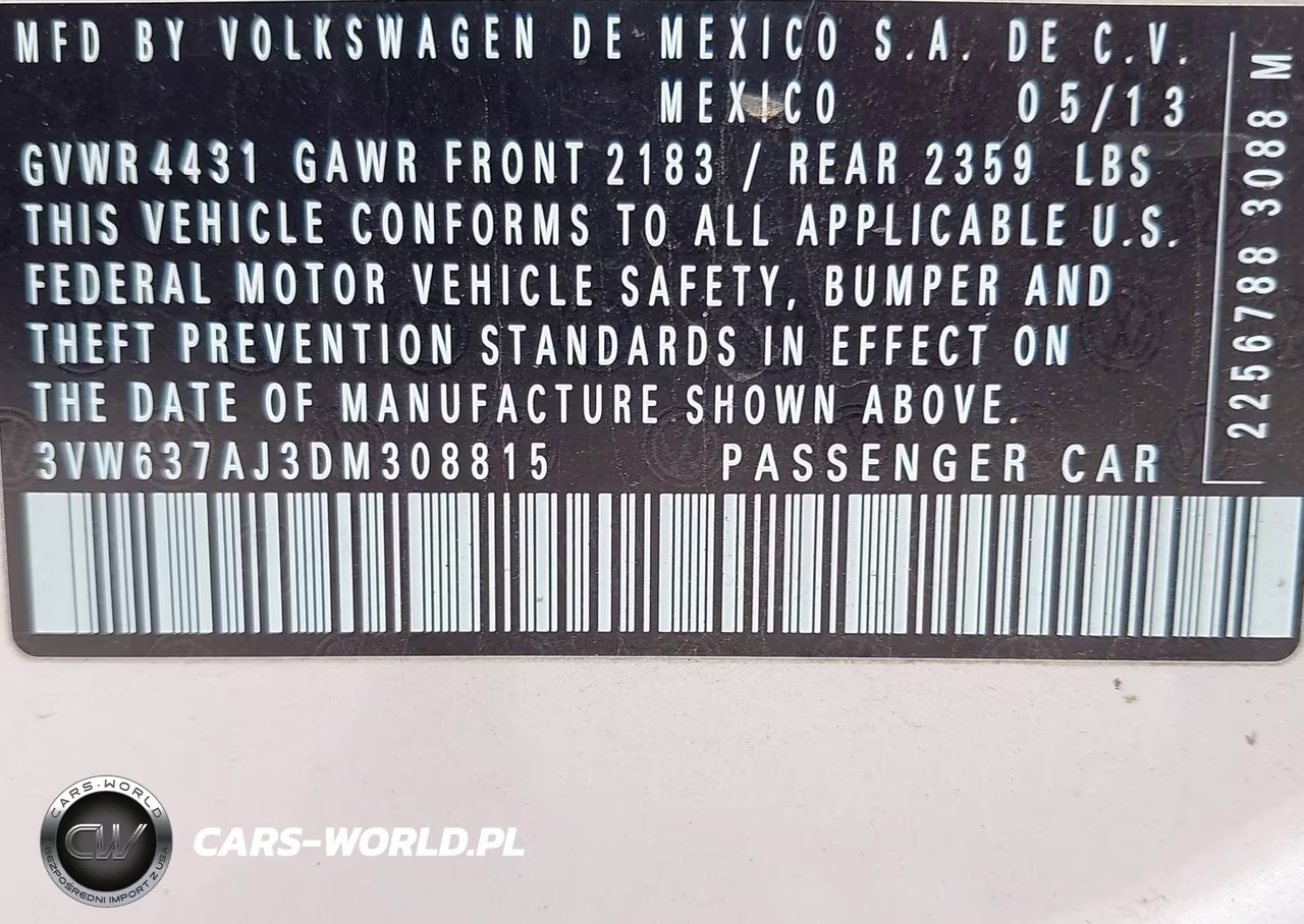 2013 Volkswagen Jetta Hybrid Se VIN:3VW637AJ3DM308815 - 9
