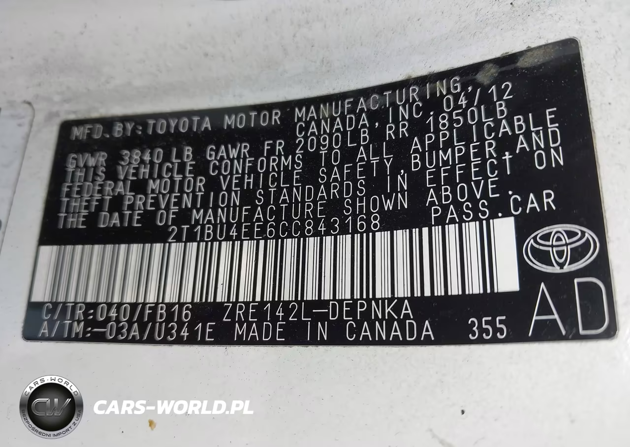 2012 Toyota Corolla Le VIN:2T1BU4EE6CC843168 - 9